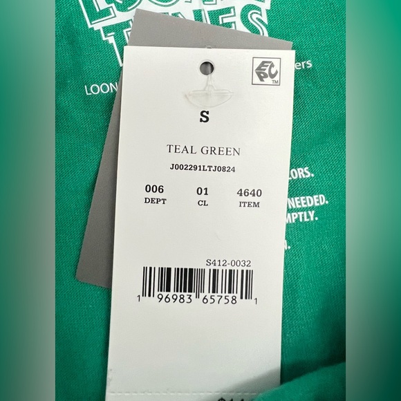 NWT Looney Tunes Shrit Women’s Size Small Sleeveless Green Teal I’m The Boss - Picture 5 of 7
